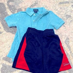 Polo shirt and performance shorts 2T